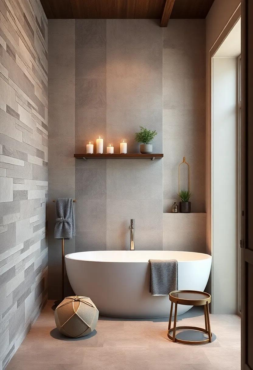 Artful Recess: Design a recessed nook with traditional molding, filled with modern shelving for displaying candles and plants