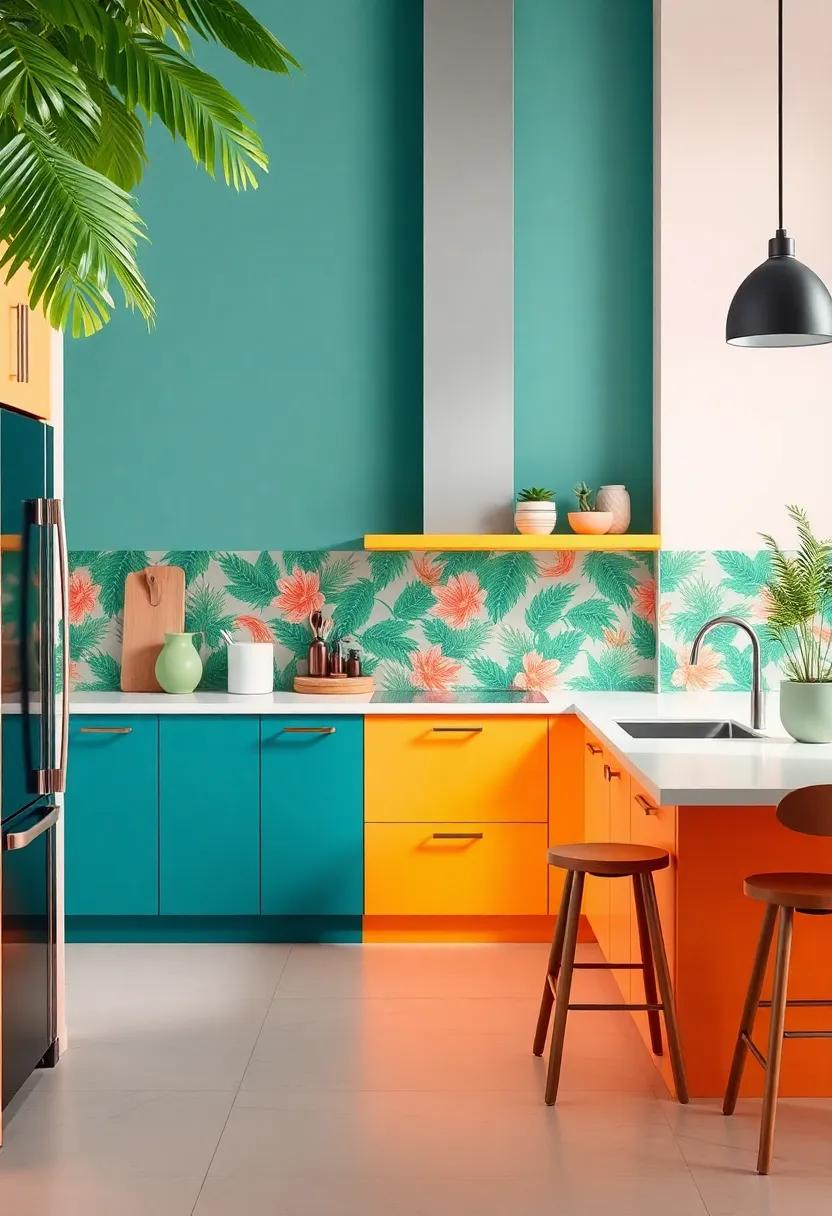 Mixing and Matching Colors for a Playful Kitchen Design