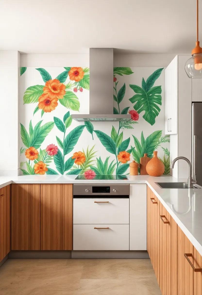 Using tropical motifs to Bring Life to Your Kitchen Walls