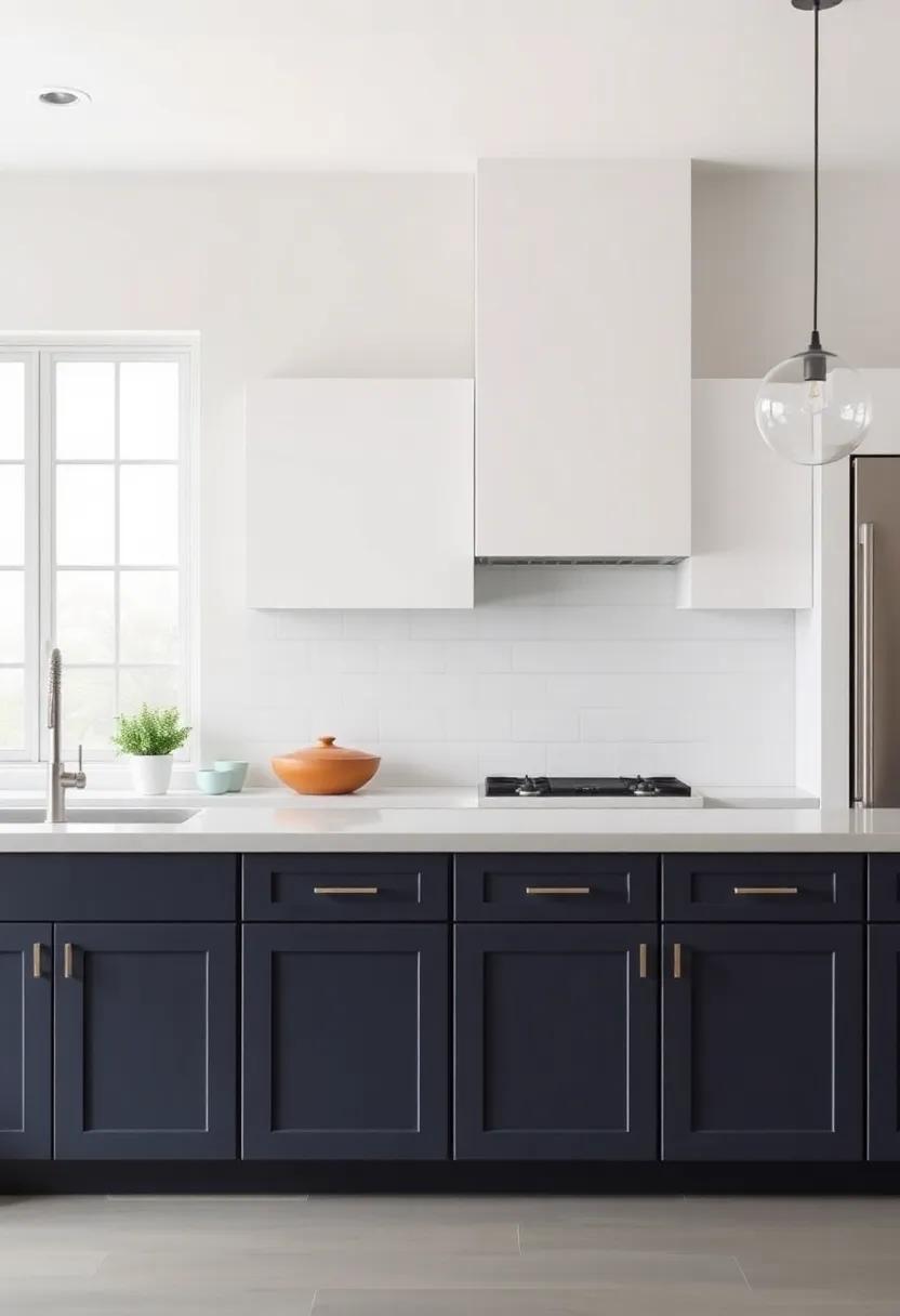 Highlighting Architectural Features with Two Contrasting cabinet Shades