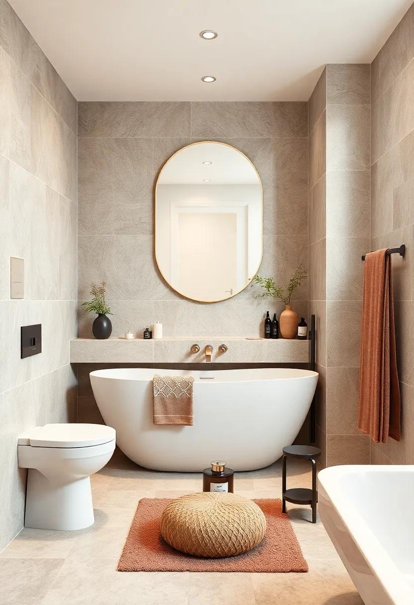 final Touch of Luxury: Finish your bathroom makeover with scented candles or luxe soaps in beautifully packaged brown and cream designs for ⁤an added touch of indulgence