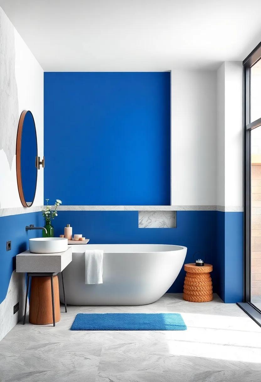 classic Black and White: Go for striking black and white, enhanced with elegant marble fixtures for an assertive and stylish contrast