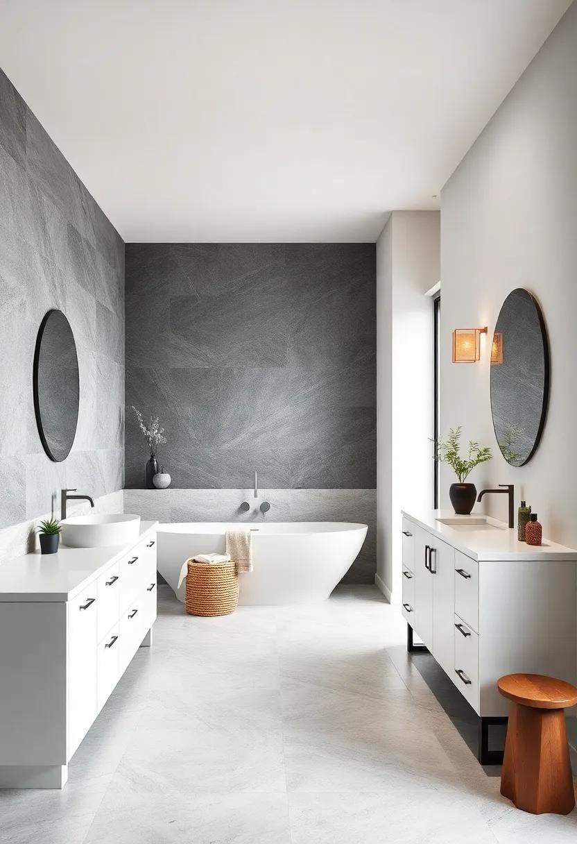 Bold Accent Wall: Consider an accent wall featuring deep gray in contrast to white cabinetry, adding drama and sophistication without overwhelming the space