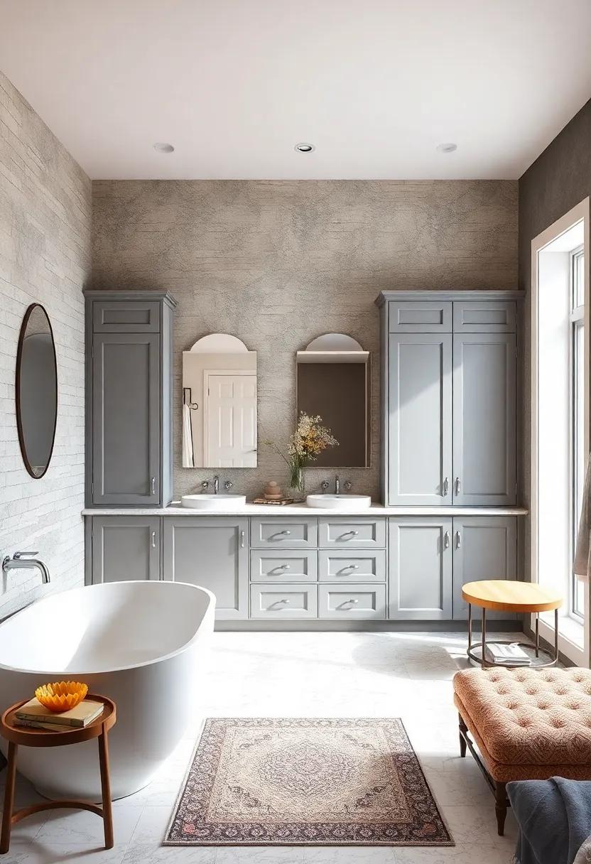 Custom Cabinetry: Invest in custom cabinetry that features gray doors and white trim for a tailored, elegant finish that maximizes storage