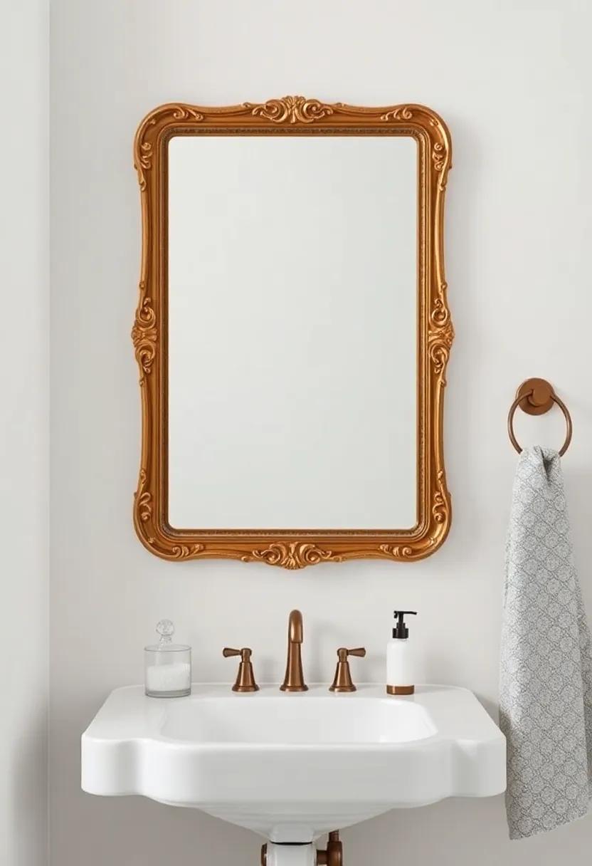 Infuse Elegance With Vintage Mirrors as Eye-Catching Focal points