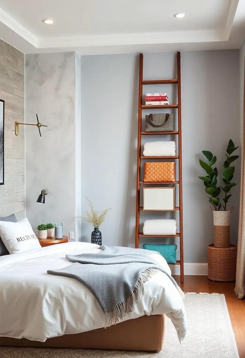 Ladder ​Storage System: Craft⁤ a ⁣DIY ladder storage system ⁣where rungs can hold blankets,magazines,or bags,adding a unique décor element while being‍ incredibly functional