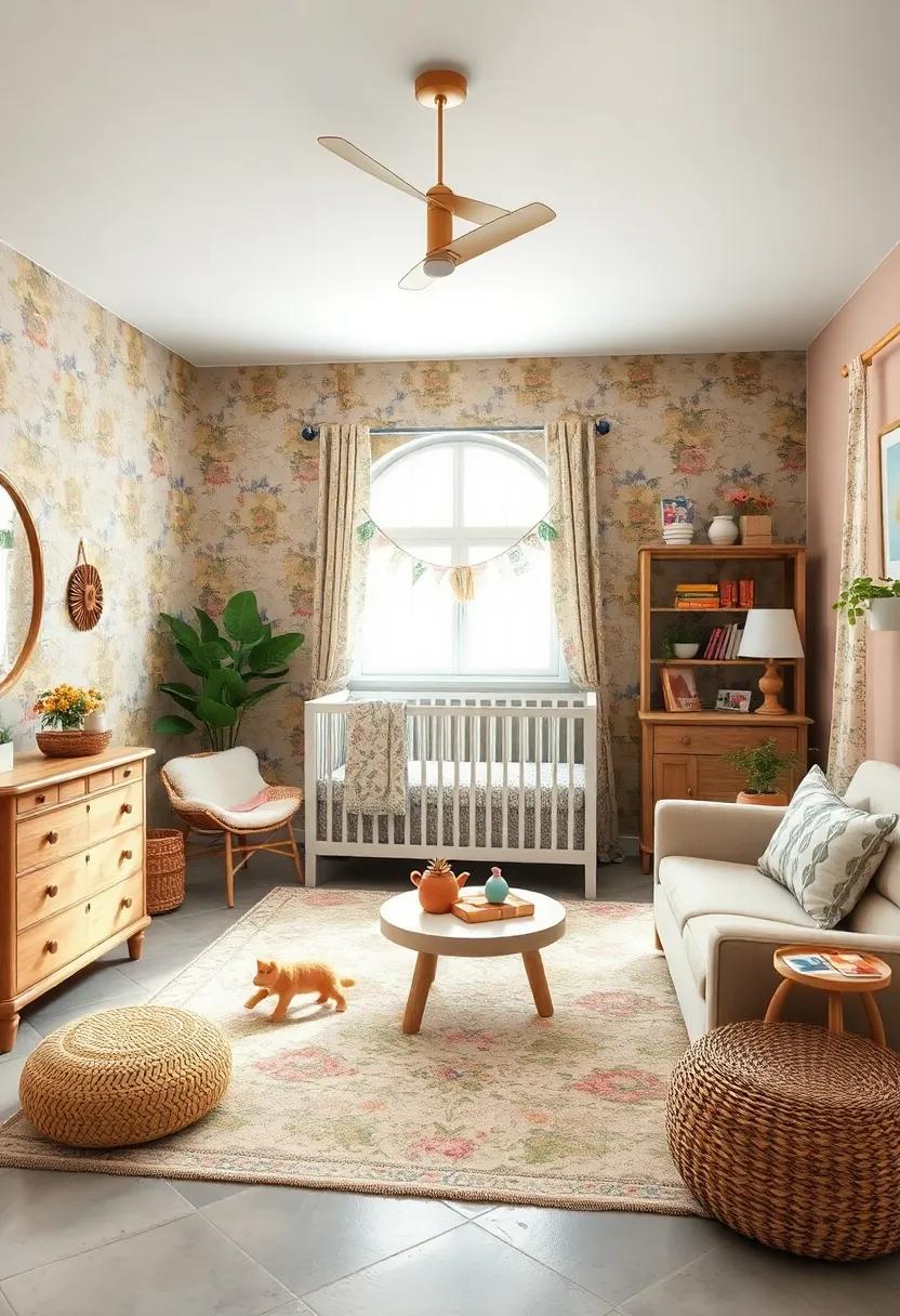 Enchanted Garden: Infuse the nursery with floral patterns, soft pastels, and garden-themed decor⁤ for a refreshing and calming retreat ​back‍ to nature