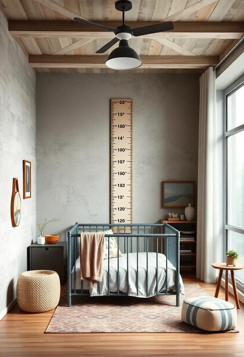 Measured Growth Chart: Use a vintage ruler or‌ a printed canvas growth chart to track ⁢your child's height ⁤over the years‌ in⁢ a charming way