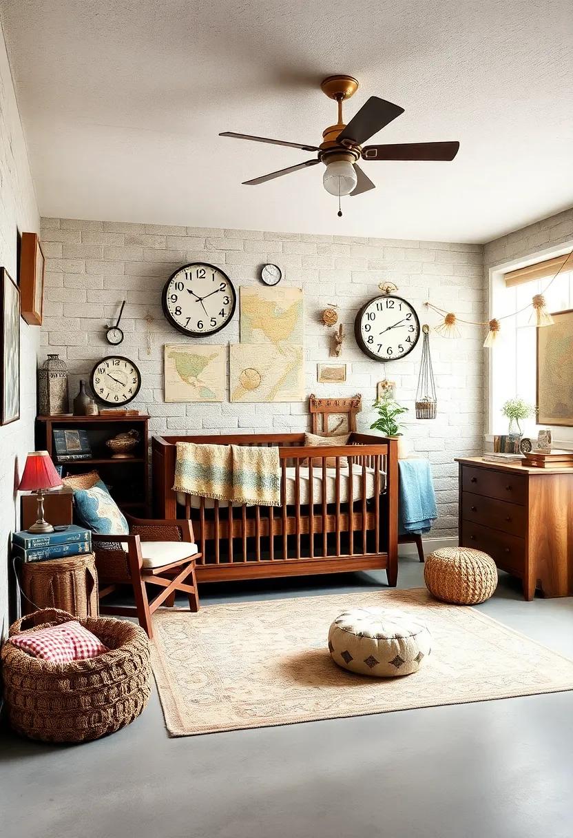 Time Traveler’s ‌Nursery: Incorporate vintage clocks, maps, and elements that pay homage to different ‌eras, encouraging ‌a ​sense of wonder‍ about the past
