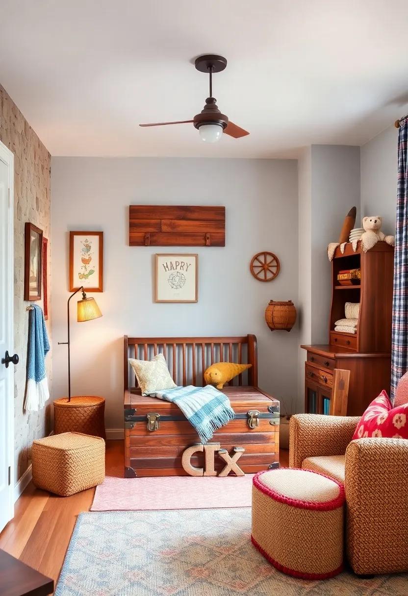 Timeless Toy Chest: Repurpose an old⁢ trunk or vintage toy chest as a functional storage solution, adding character and charm to the nursery while keeping it organized