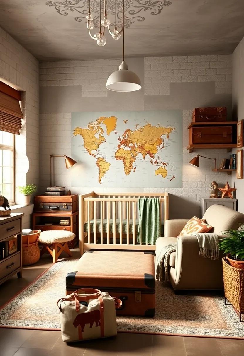 Timeless Travel: Decorate with vintage suitcases, maps, and travel-themed decor that encourages curiosity and an adventurous spirit in every ‌little explorer