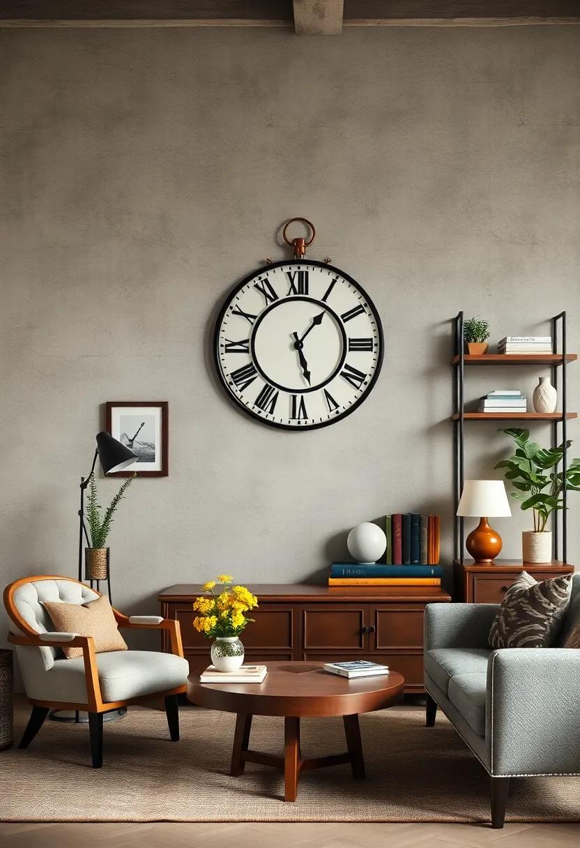 Old-Fashioned Clock: A statement piece⁣ that reminds you to​ value time ⁤while elevating‍ the room's aesthetic