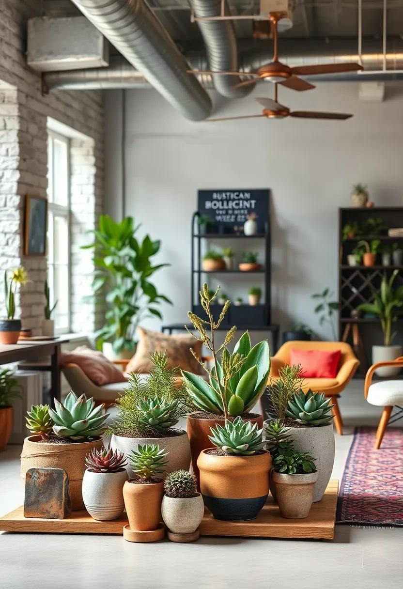 Succulents ‌and Vintage Pots:​ Infuse life ‌into your⁢ office ‌with ​low-maintenance plants that thrive in ‍charming containers