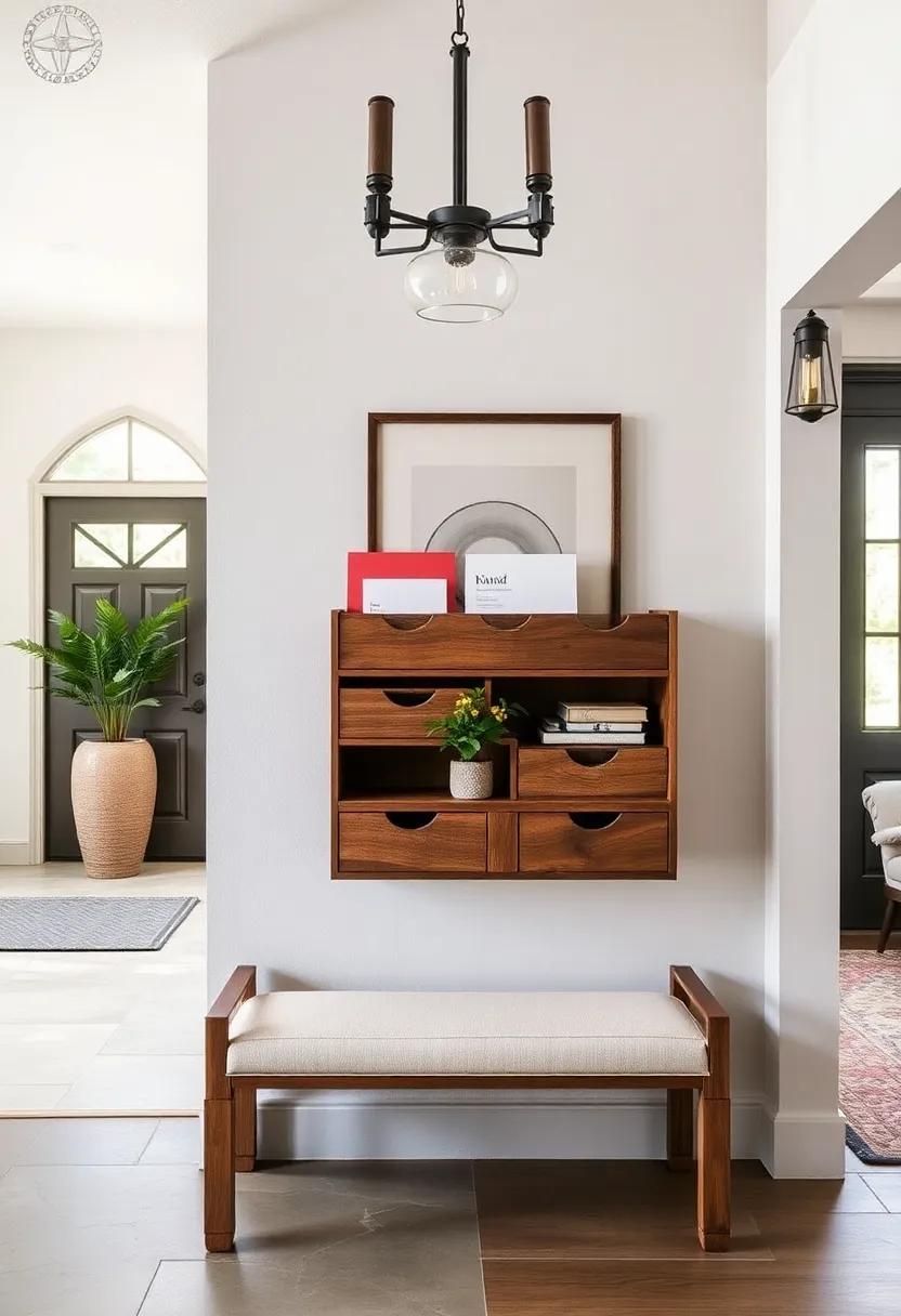 Custom Mail Organizers: Utilize vintage wooden mail ‍organizers for a stylish way to manage correspondence,⁢ keeping your‍ entry neat and organized