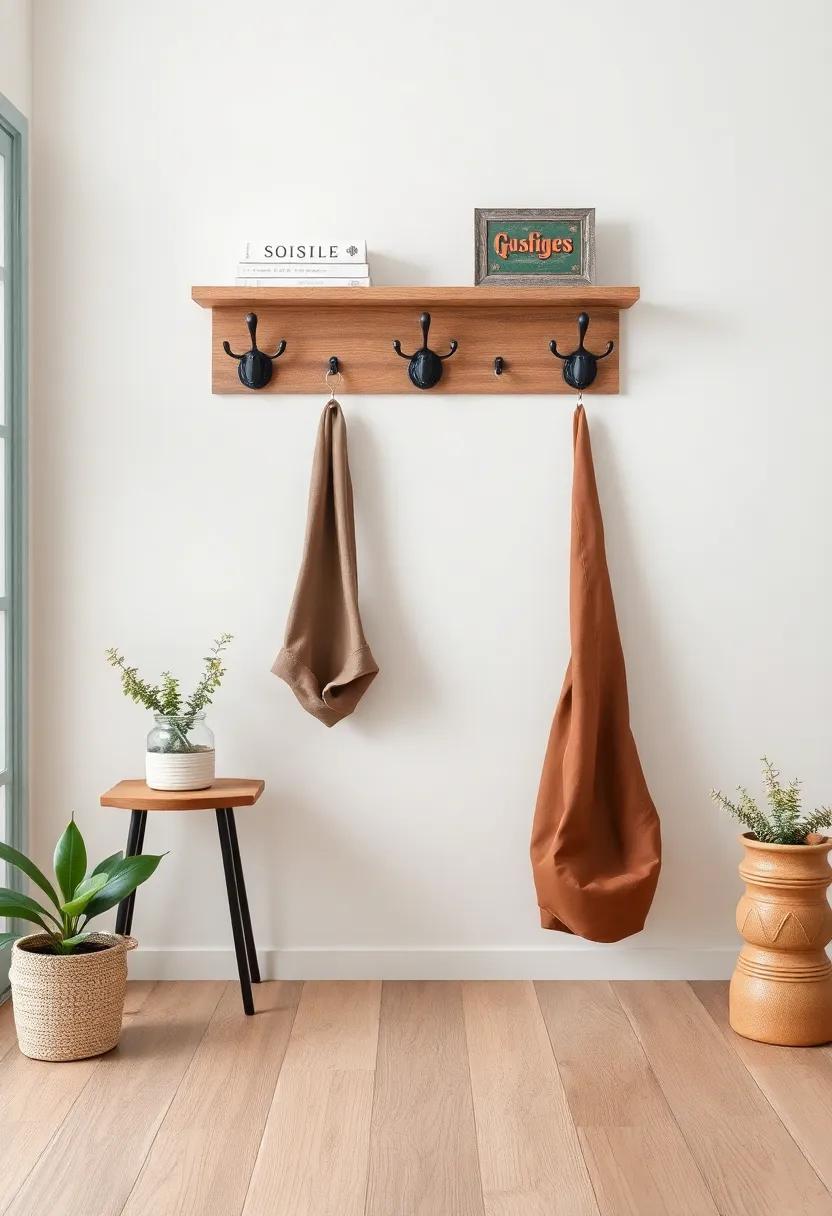 Vintage⁢ Style‌ Hooks and Hangers: Functional Art for Your‌ Entry