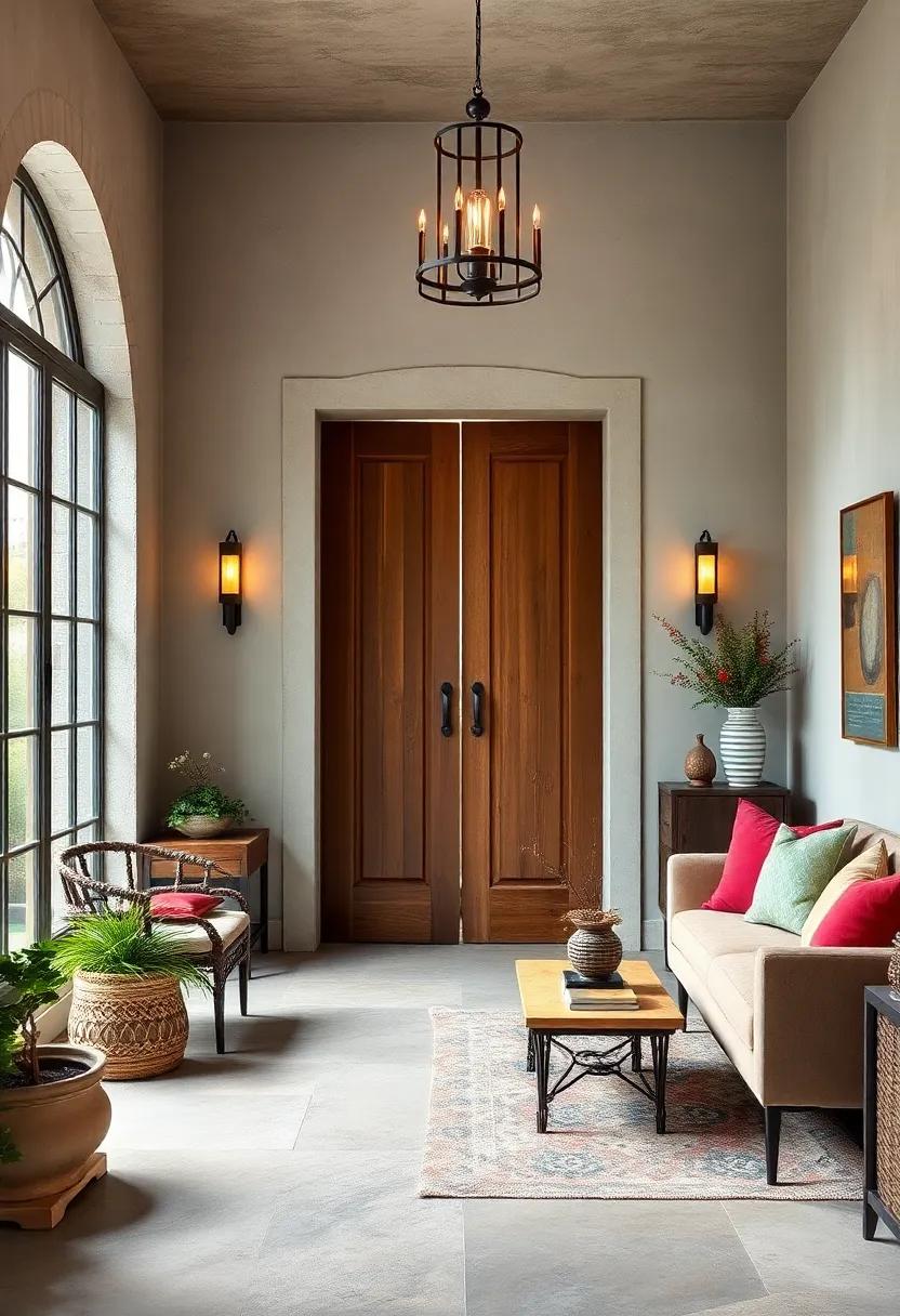 Weathered Barn Doors: Repurpose a barn door as your entryway door‍ to introduce​ a sense of history and rustic authenticity