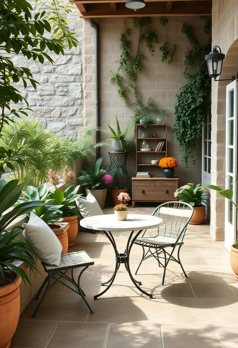 Whimsical Gardens Enhanced with Charming Bistro Tables Surrounded by Nature