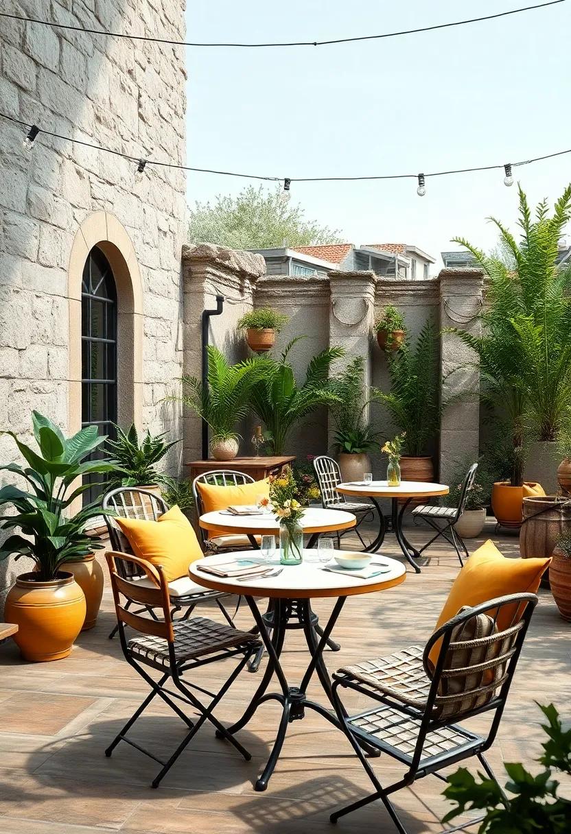 Quiet Retreats:⁣ Vintage Bistro Sets for Peaceful Outdoor Reading Corners