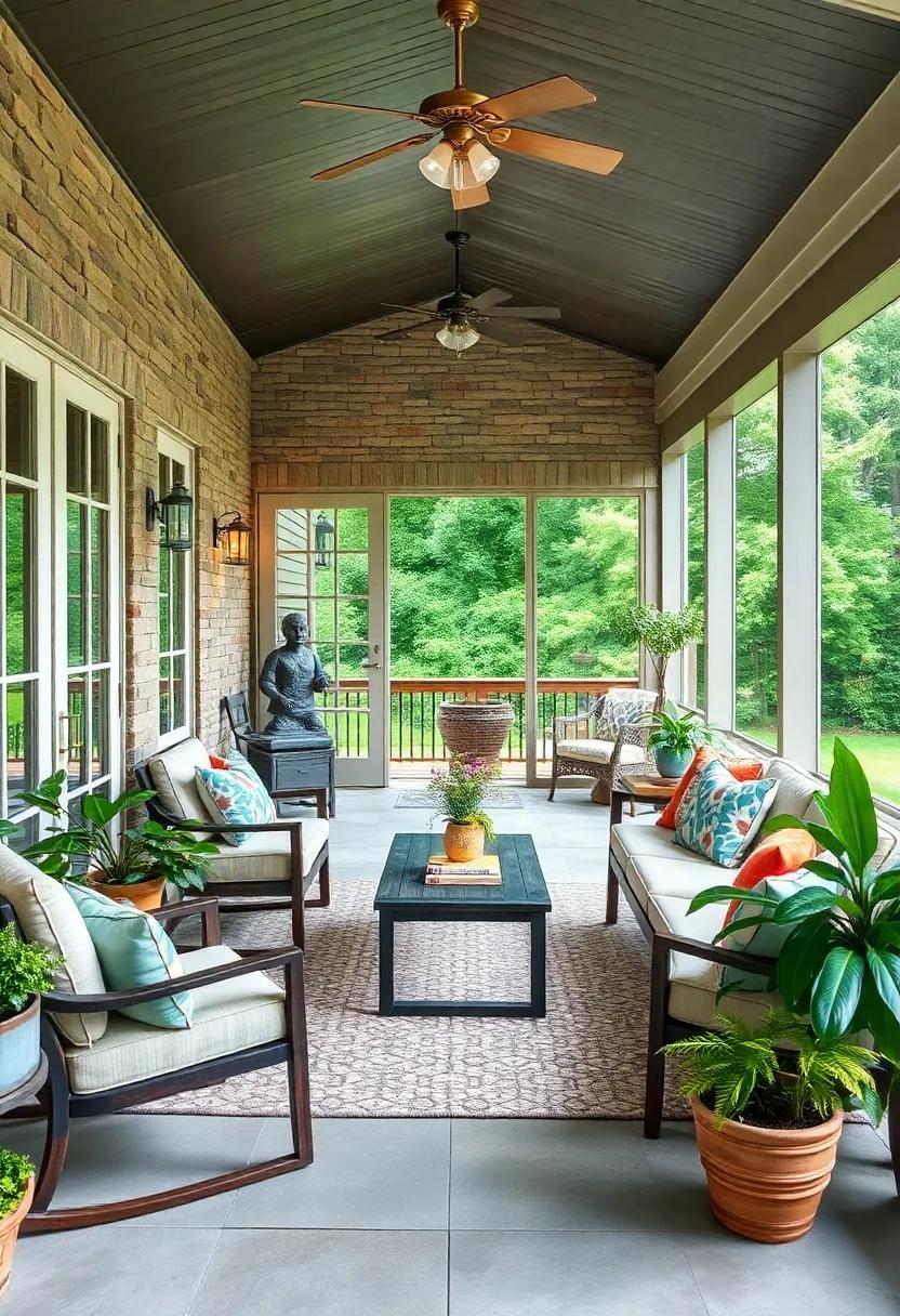 Indoor-Outdoor Flow: Incorporate sliding or folding doors that seamlessly connect your porch to the indoor living space, enhancing the overall flow