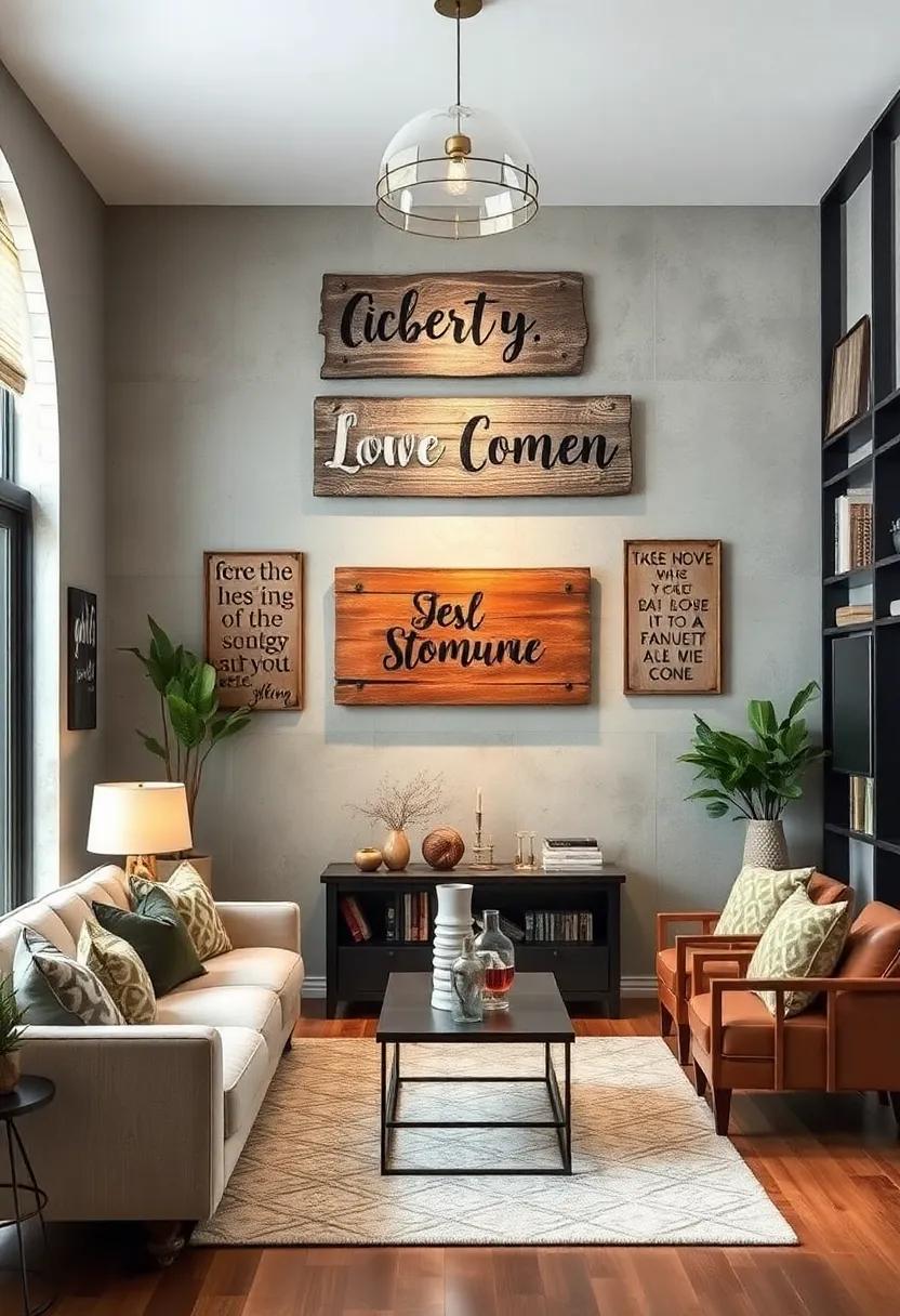 Distressed Wooden Signs: Add a rustic touch with reclaimed wood signs that feature inspiring quotes or charming messages