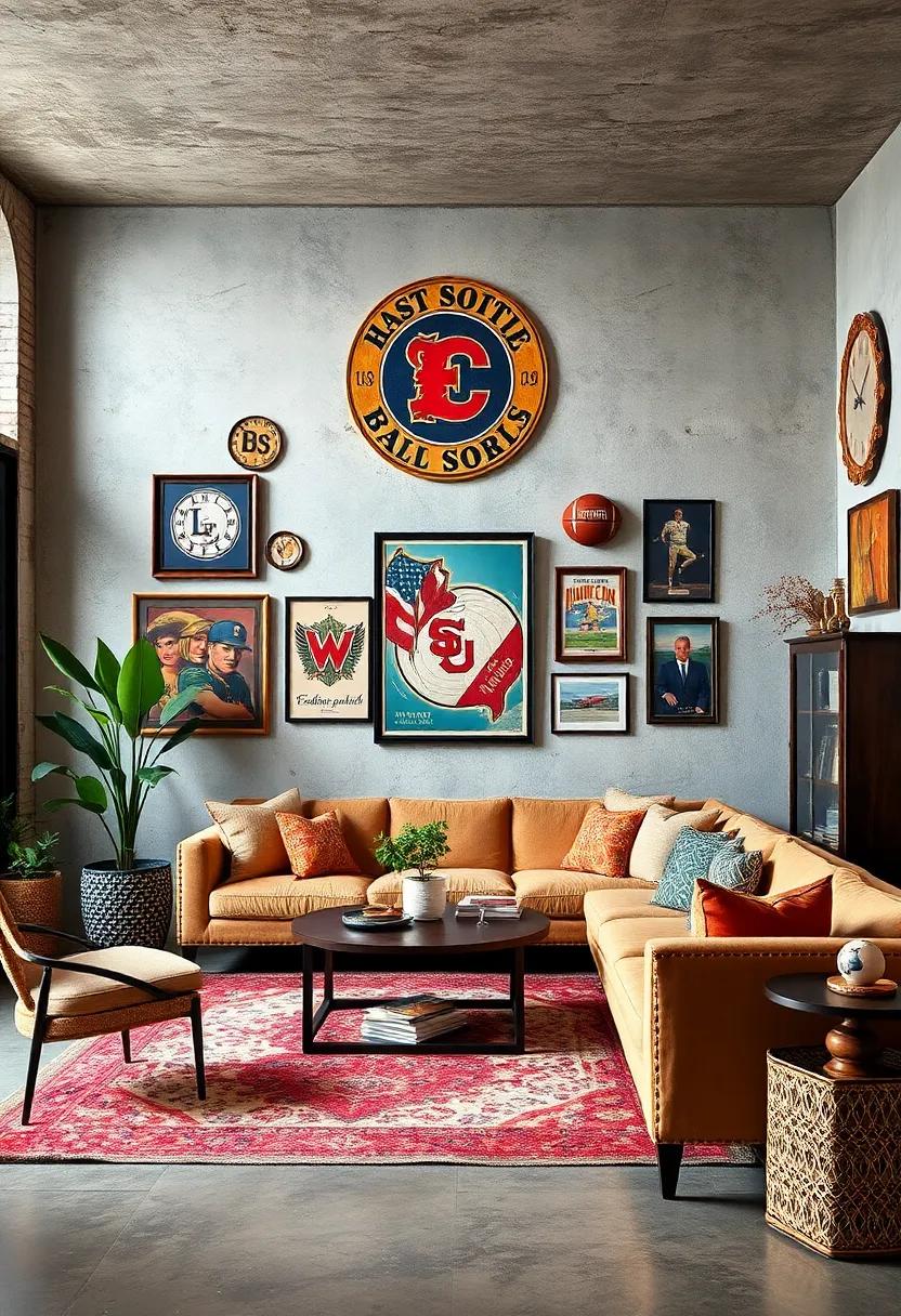 vintage Sports Memorabilia: Pay homage to your favorite sport or team with vintage memorabilia art that sparks conversation