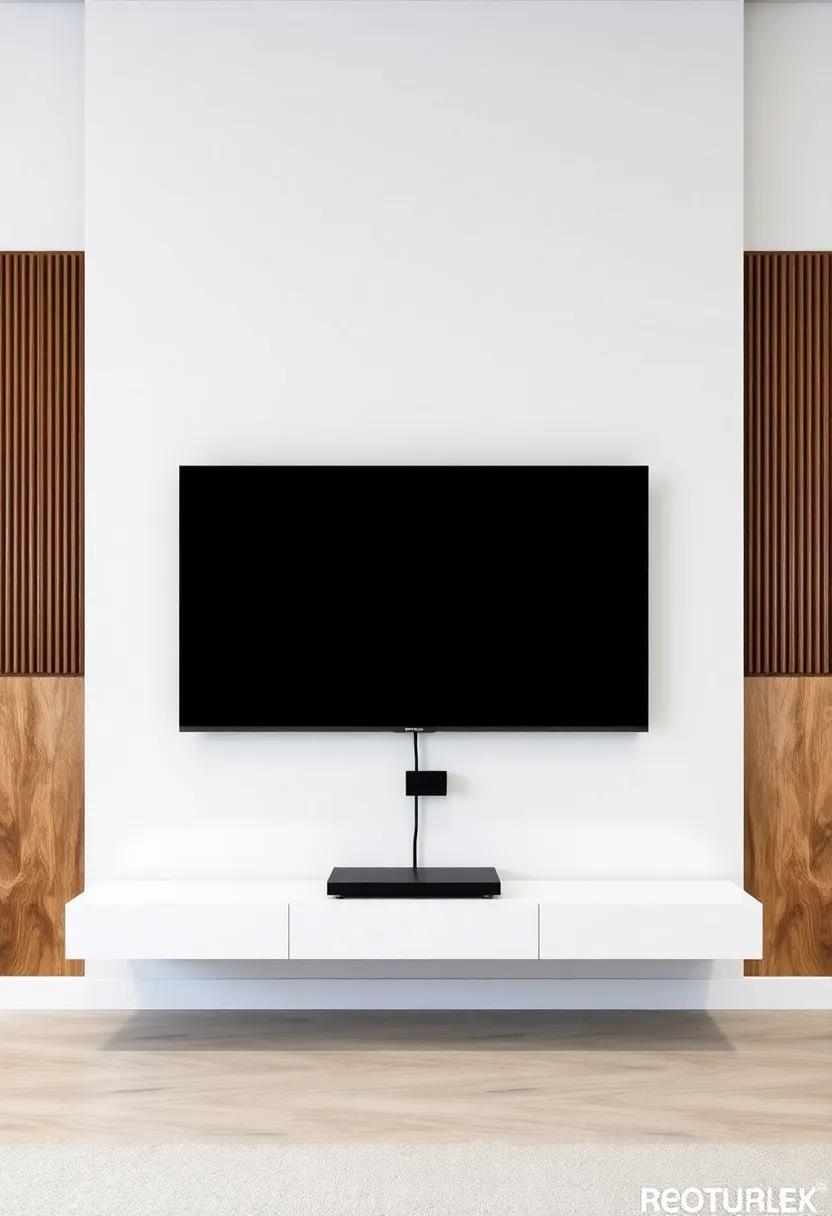 Sleek⁤ Tech integration: Plan for cable management solutions in your floating TV construction to keep unsightly wires out⁣ of view and maintain a clean aesthetic