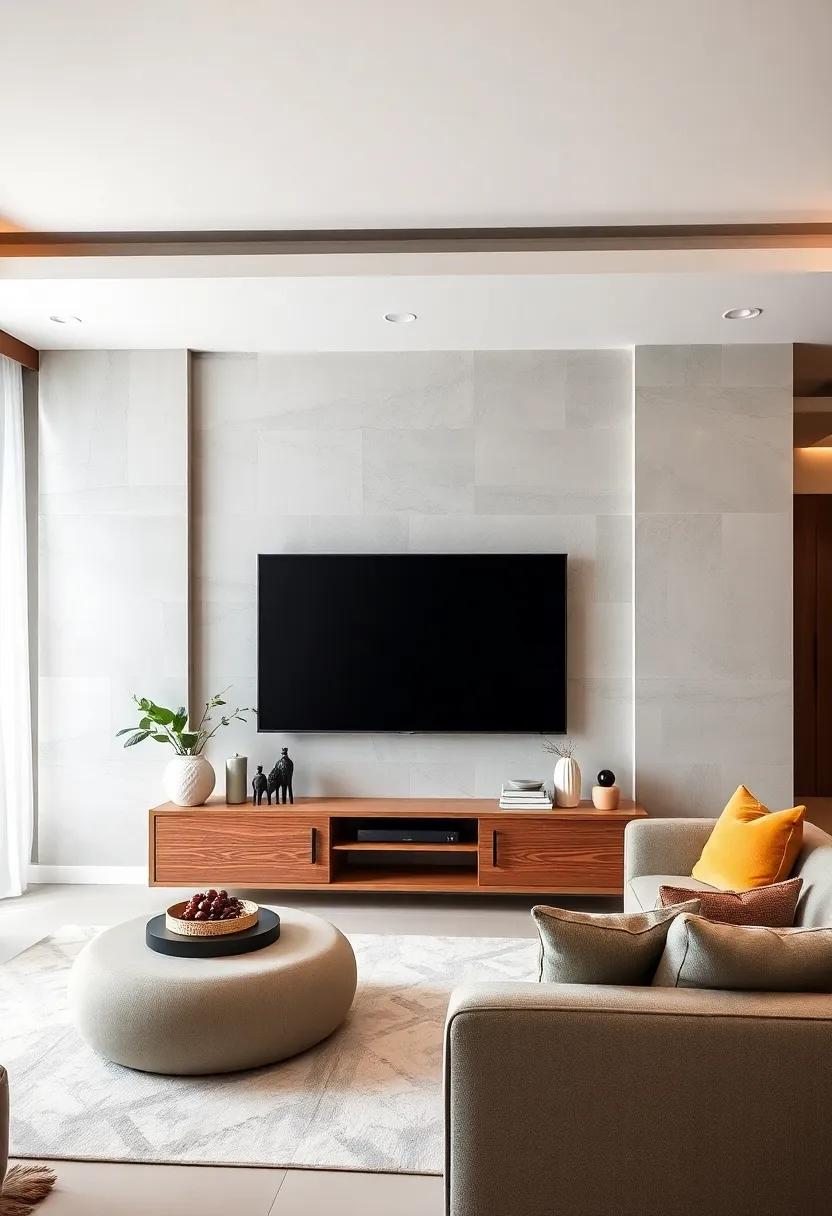 Create a Media Console: ​Opt ⁣for a chic media ​console that complements your décor and provides ⁣a stylish ‍base for your ⁣TV