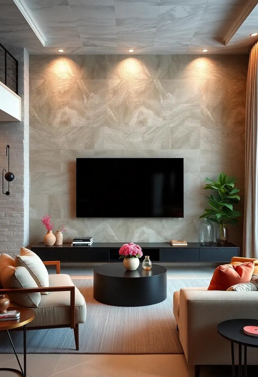 Use​ a ‌Statement Wall Color: paint the ⁤wall behind ‌your TV ⁣in a⁤ bold ⁢color or trendy wallpaper to make your screen​ stand out