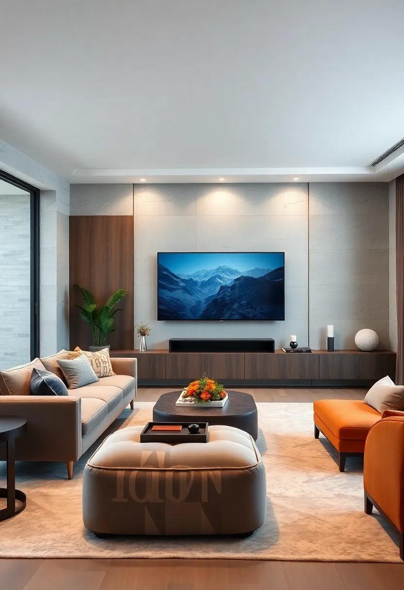 Utilize Multi-Functional ‌Furniture: Use ‌furniture like​ ottomans or coffee ‌tables ​with ⁤storage ⁣to keep your media area tidy and chic