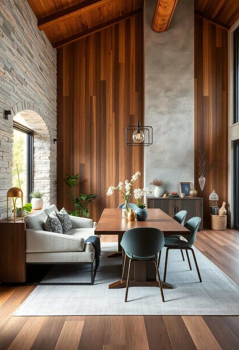 nature's Palette: Earthy⁤ tones of wood combined with matte metal finishes mirror the beauty found in nature, promoting tranquility ‍in your dining area