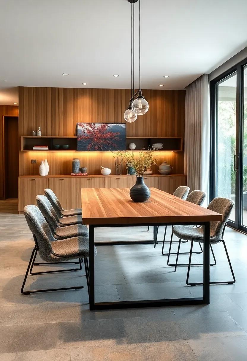 Modern Minimalism: Sleek black metal legs with ⁢a​ smooth, light wood tabletop enhance a clean, contemporary dining⁢ area without overwhelming the ​space