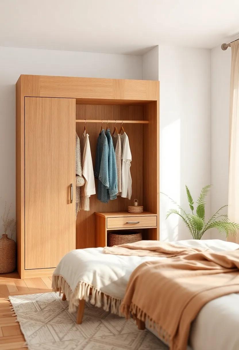 boho Bliss: Embrace a laid-back vibe with a wardrobe adorned with macramé details and earthy tones, creating a cozy and inviting atmosphere