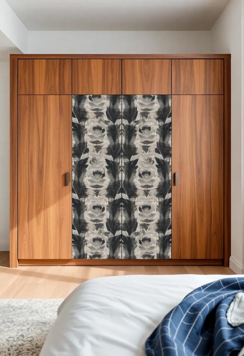 Statement doors: Wardrobes with bold, patterned doors or graphic prints can instantly transform the look of your bedroom and serve as a conversation starter