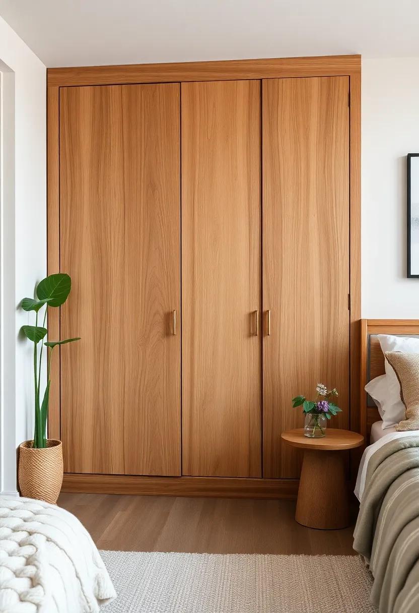 Urban Jungle: Bring nature indoors with a wardrobe made from sustainably sourced wood, incorporating live edges and a natural finish for an organic look
