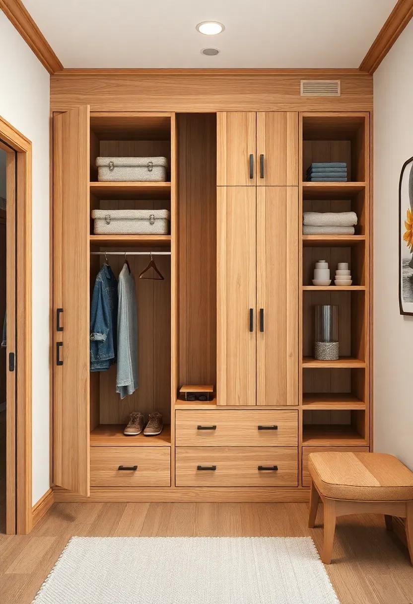 Vintage Schoolhouse: A wardrobe inspired by classic schoolhouse designs with a mix of open and closed storage combines practicality with a nostalgic aesthetic