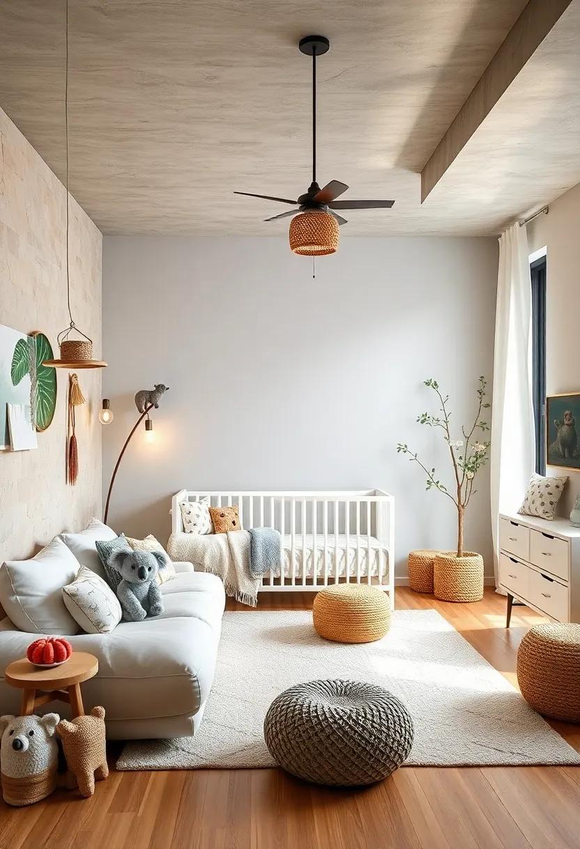 Cuddly Koalas: Use koala decor to promote a sense of warmth and coziness, providing a perfect cuddle buddy for nap time