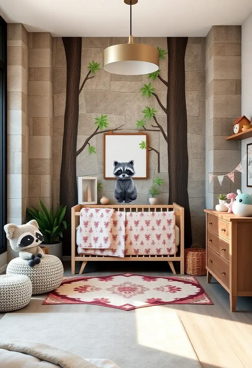 Curious Raccoons: Decorate with playful raccoon designs that instill curiosity, inviting your baby girl to explore her world