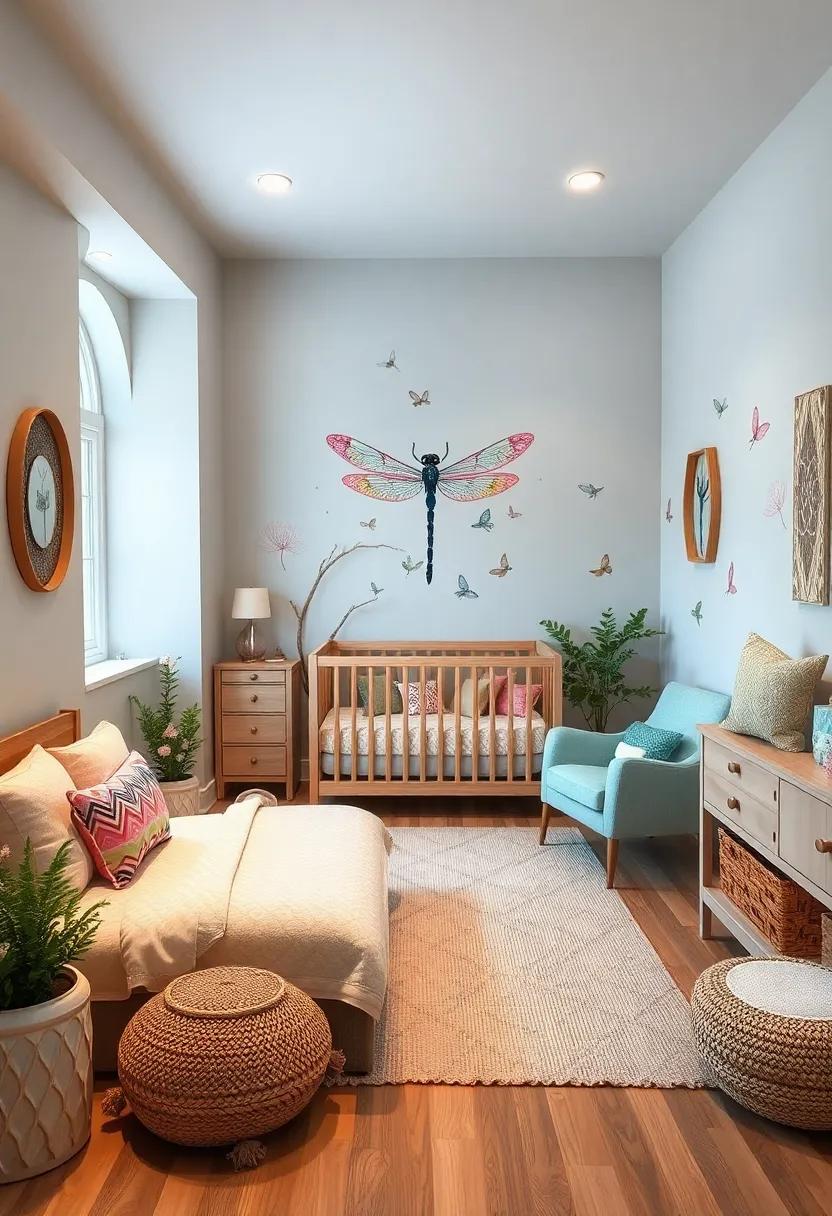 Dainty Dragonflies: Feature dragonfly imagery that represents love and joy, adding a hint of elegance to the nursery
