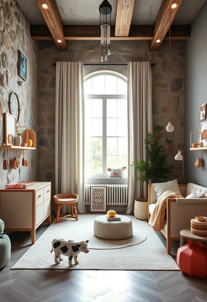 Friendly Cows: Introduce cow motifs that symbolize comfort and nurture, fostering a sense of home and warmth