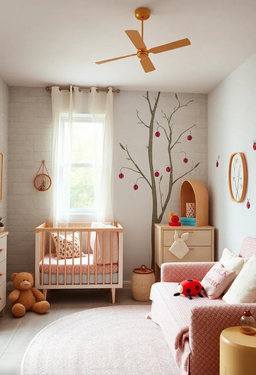 Happy Ladybugs: Use ladybug accents as charming decor elements, representing luck and happiness for your little girl’s room