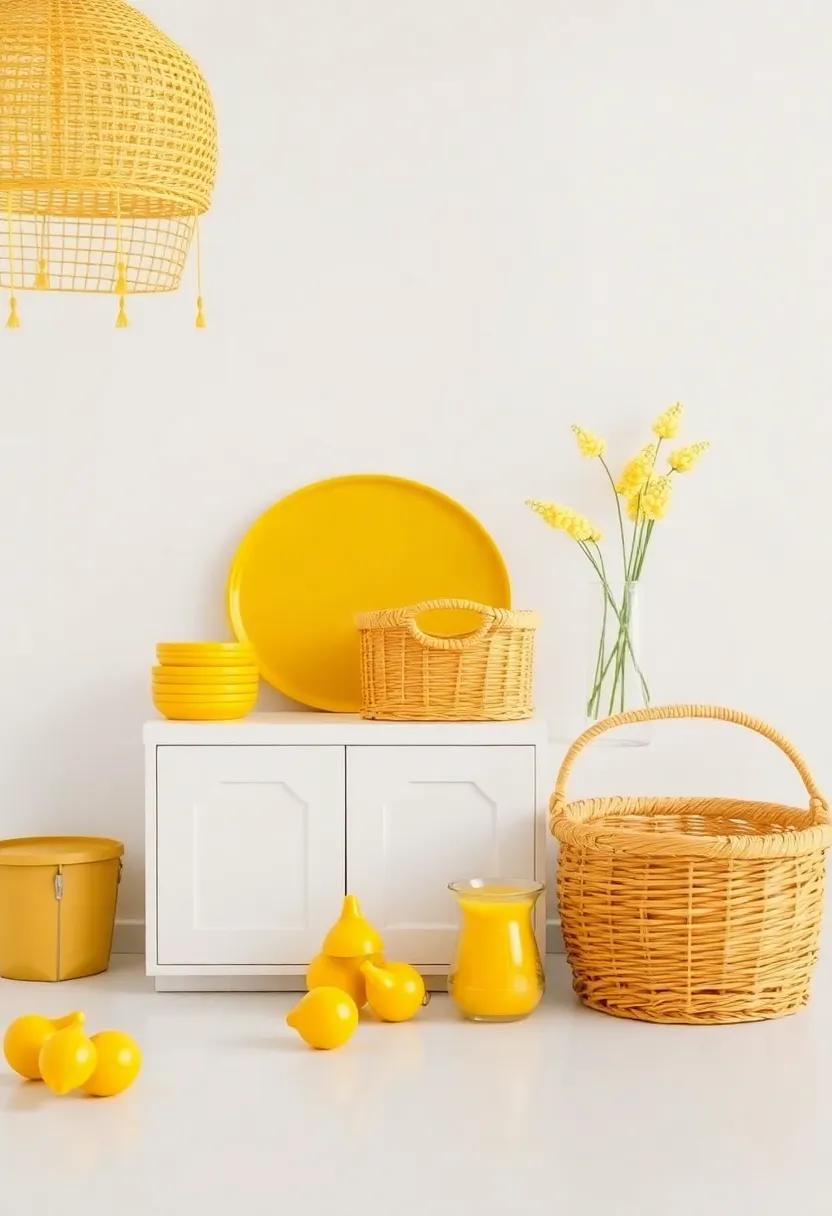 Creative Storage Solutions: Brightening Up with Yellow Baskets and Containers
