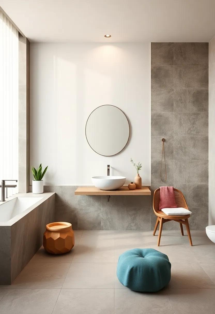 embrace Minimalism: Simplify your bathroom decor⁤ with sleek lines and minimal furnishings to create an uncluttered space that promotes serenity
