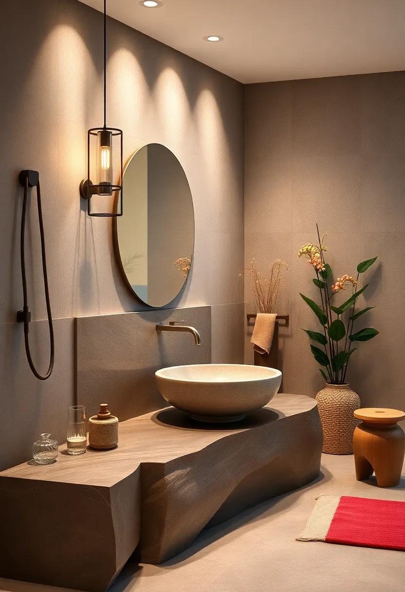 Serene Sinks: Opt for vessel sinks in ⁤natural stone or soft porcelain, creating a‌ focal point that ties in⁢ with a peaceful aesthetic