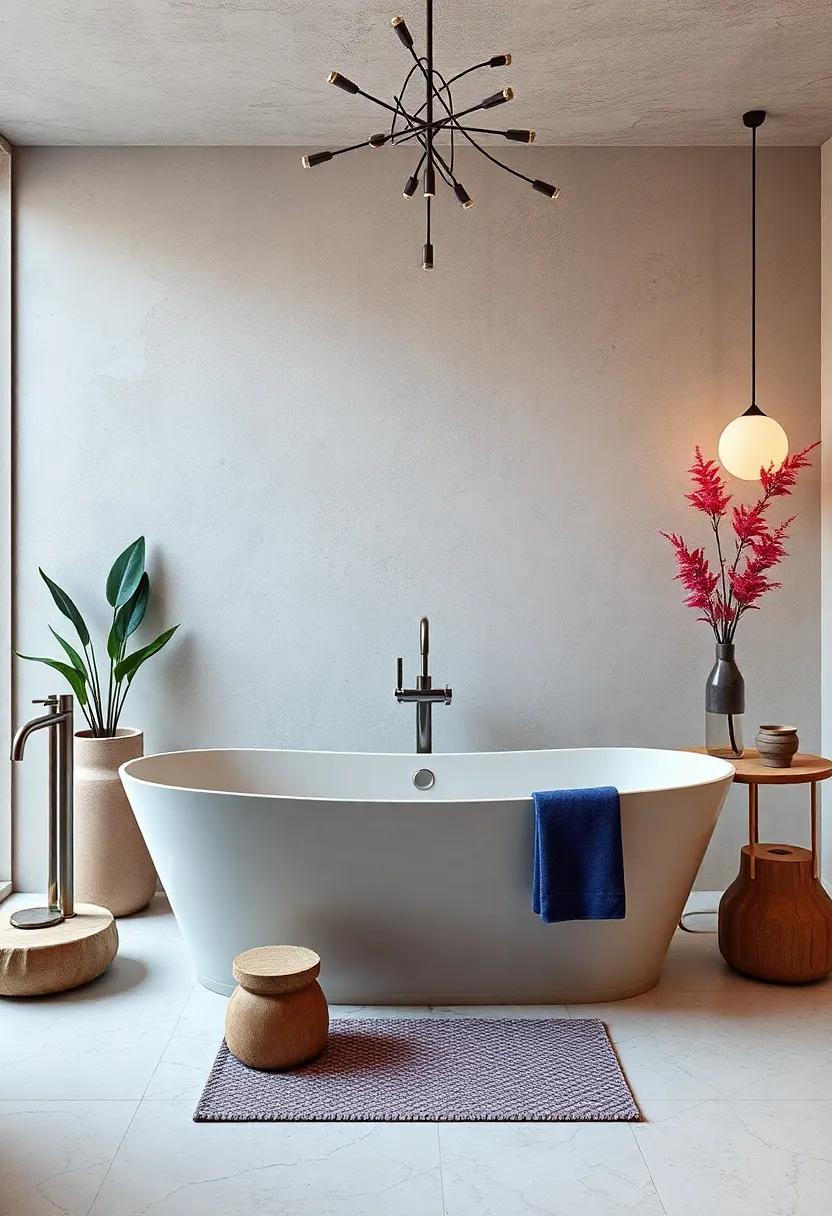 Bathtub Bliss: A freestanding tub in a soft color can become the centerpiece of your zen bathroom, inviting you to unwind and soak