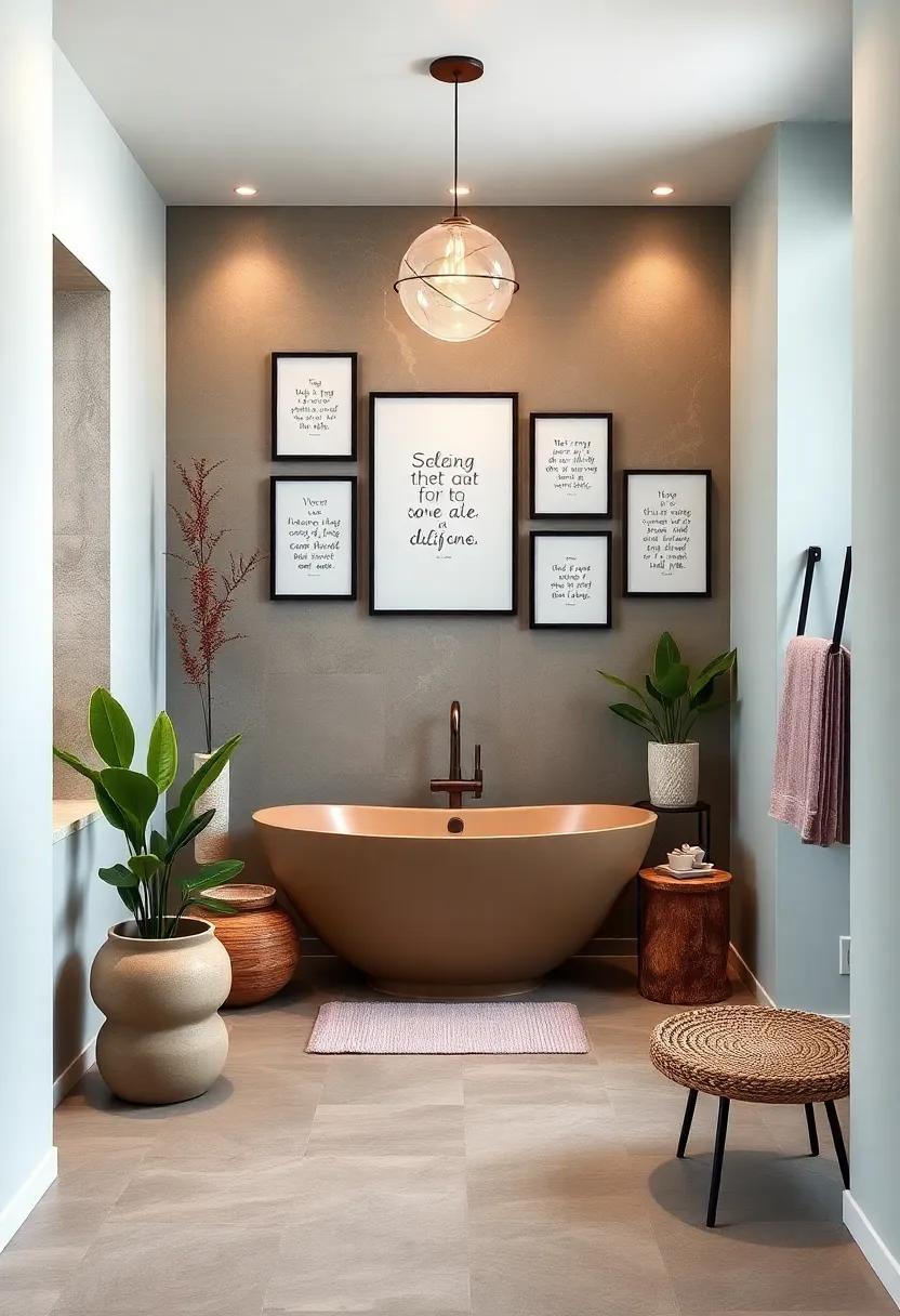 Wall⁢ Décor⁢ Harmony:⁣ Feature a gallery of simple framed quotes or affirmations ​that inspire calm and positivity in your sanctuary