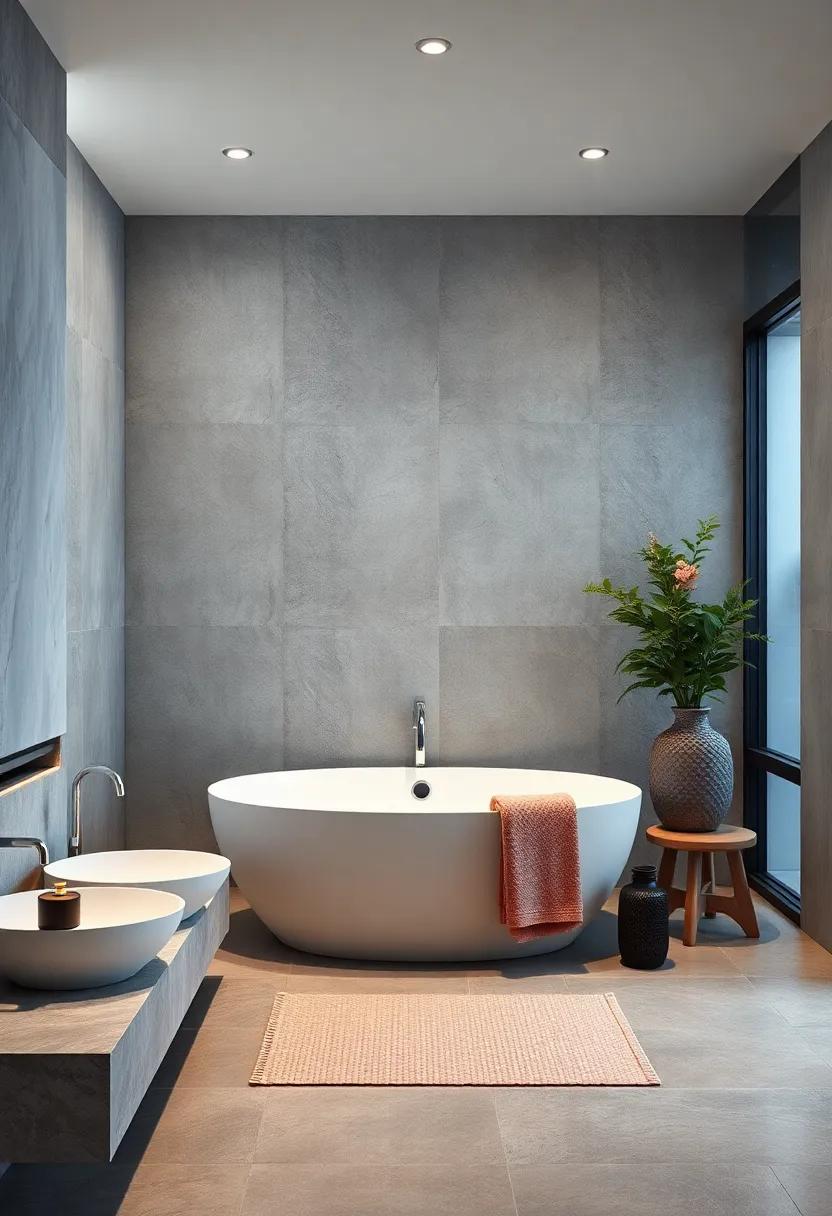 Design a Peaceful mindset: Meditate or practice mindfulness in your bathroom space while enjoying the aromas from your diffuser